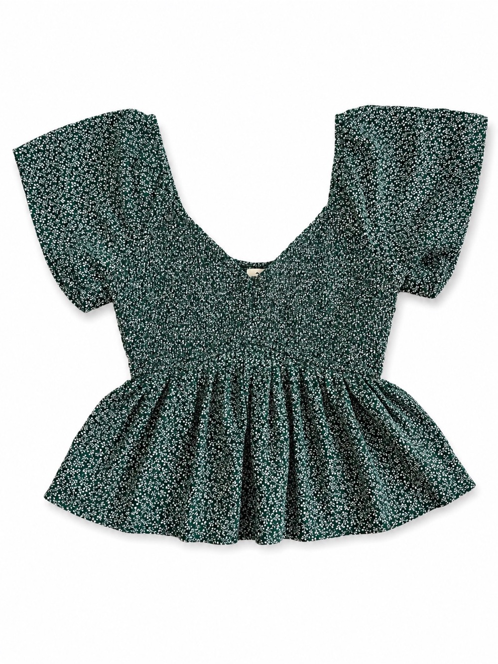 Hollister Floral Peplum Sweetheart Neck Top